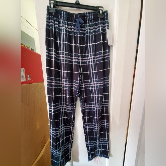 Perry Ellis Portfolio Men's Plaid Knit Pajama Pants - Dark Green - Picture 3 of 6